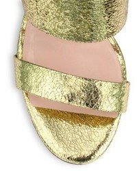 Kate Spade New York Irvine Crackled Metallic Leather Sandals