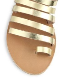 Ancient Greek Sandals Niki Metallic Leather Multi Strap Sandals