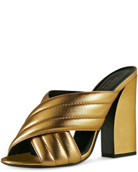 Gucci Webby Metallic 110mm Sandal Oro