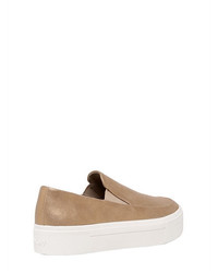 DKNY 40mm Bessie Leather Slip On Sneakers