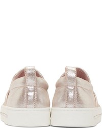 Marc by Marc Jacobs Pink Metallic Crosta Cute Kicks Slip On Sneakers