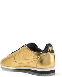Nike Classic Cortez Metallic Leather Sneakers Gold