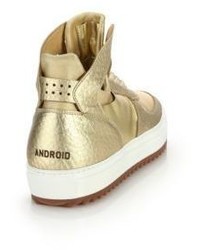 Android Homme Delta Mid Top Leather Sneakers