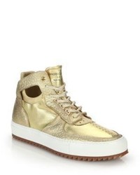 Android Homme Delta Mid Top Leather Sneakers