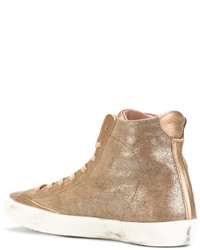 Philippe Model Lace Up Metallic Sneakers
