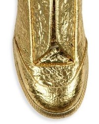 Maison Margiela Laminated Gold Leather Sneakers