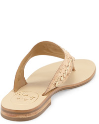 Jack Rogers Delia Whipstitch Thong Sandal Naturalgold