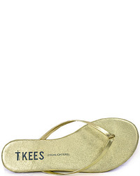 TKEES Highlighters Metallic Leather Thong Sandal