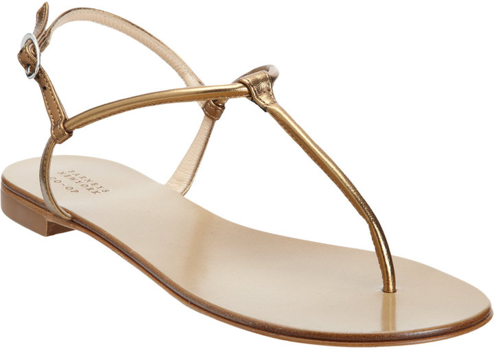 metallic thong sandals