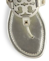Tory Burch Miller Metallic Leather Thong Sandals