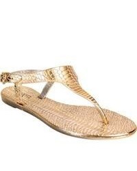 NOMAD Tootsie Gold Thong Sandals