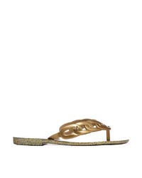 Vivienne Westwood For Melissa Harmonic Gold Links Flat Sandals