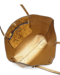 Neiman Marcus Evelyn Metallic Tote Bag Blackgold