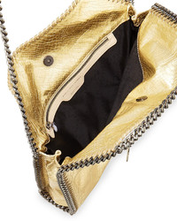 Stella McCartney Falabella Small Python Print Tote Bag Gold