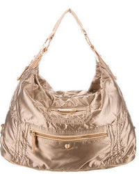 Tod's Metallic Leather Trimmed Tote