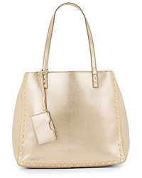 Nine West Hadley Studded Metallic Faux Leather Tote
