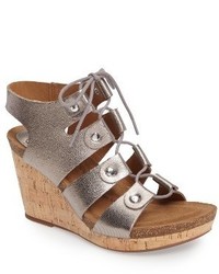Sofft Carita Lace Up Wedge Sandal
