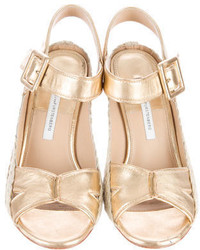 Diane von Furstenberg Leather Jute Wedge Sandals