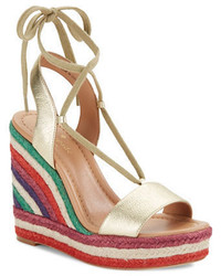Kate Spade New York Daisy Too Leather Espadrille Wedge Sandals