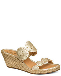 Jack Rogers Shelby Espadrilles Wedge Leather Sandals