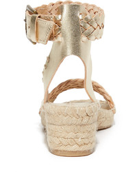 Soludos Woven Leather Demi Wedges