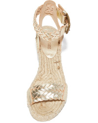 Soludos Woven Leather Demi Wedges