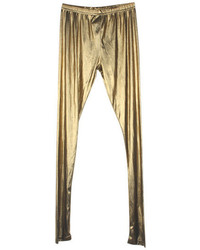 ChicNova Leggings In Metallic Gold Tone Print