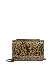Saint Laurent Kate Glitter Leopard Leather Shoulder Bag