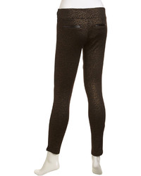 Romeo & Juliet Couture Leopard Print Side Zip Skinny Pants