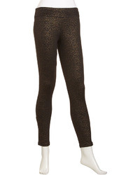 Romeo & Juliet Couture Leopard Print Side Zip Skinny Pants