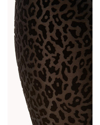 Forever 21 Textured Leopard Leggings