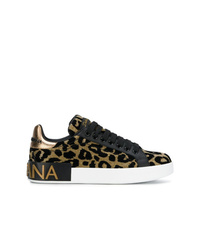 Gold Leopard Low Top Sneakers