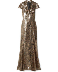 Gold Leopard Maxi Dress