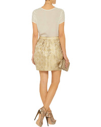 Vera Wang Brocade Mini Tulip Skirt