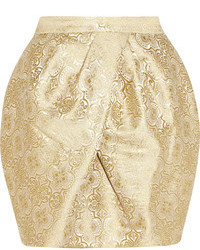 Vera Wang Brocade Mini Tulip Skirt