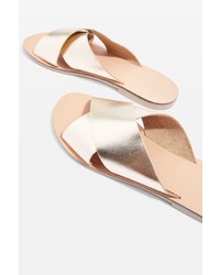 Topshop Holiday Cross Strap Mule Shoes