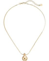Majorica 12mm Round Cz Gold Plated Necklace 16 18 Necklace