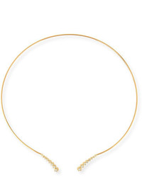 Mizuki 14k Curved Diamond Collar Necklace