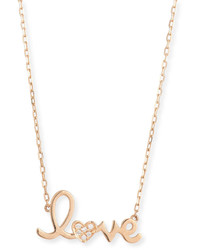 Sydney Evan 14k Gold Diamond Love Necklace