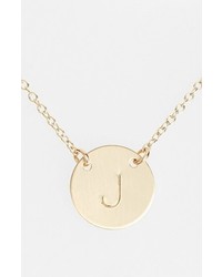 Nashelle 14k Gold Fill Anchored Initial Disc Necklace