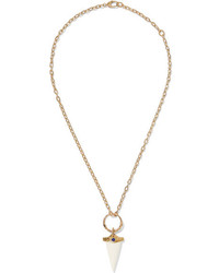 Gucci 18 Karat Gold Bone And Resin Necklace