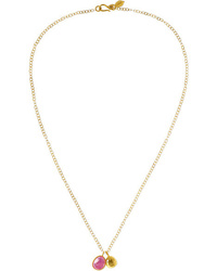 Pippa Small 18 Karat Gold Ruby Necklace