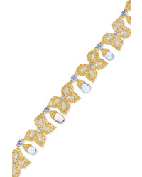 Buccellati 18 Karat Yellow And White Gold Sapphire And Diamond Necklace