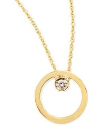 Roberto Coin 18k Yellow Gold Circle Single Diamond Necklace