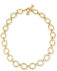 Elizabeth Locke 19k Gold Smooth Link Necklace 17