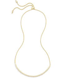 Kendra Scott Amber Necklace In Yellow Gold Plate
