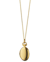 Monica Rich Kosann Anna 18k Gold Petite Locket Necklace 17l