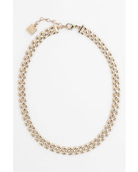 Anne Klein Thin Lattice Link Collar Necklace Gold