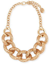 Pomellato Arabesque Carved Link Necklace In 18k Rose Gold