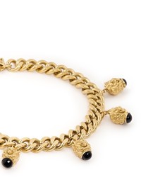 Ela Stone Arie Lion Head Curb Chain Collar Necklace